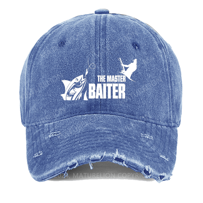 Maturelion Christmas Cap The Master Baiter Fishing Washed Vintage Cap