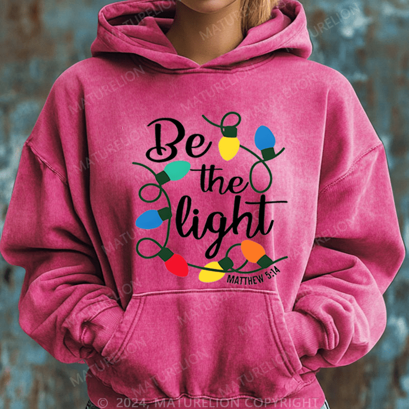 Maturelion Christmas Hoodie Be The Light Women Hoodie