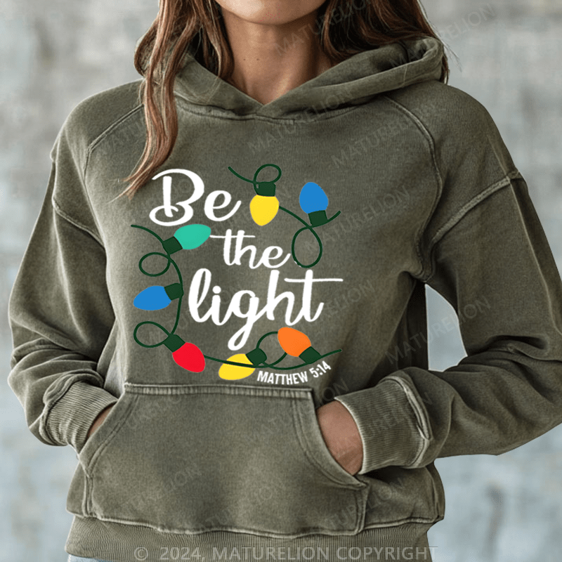Maturelion Christmas Hoodie Be The Light Women Hoodie