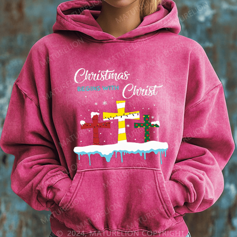 Maturelion Christmas Hoodie Being With Christ Women Hoodie