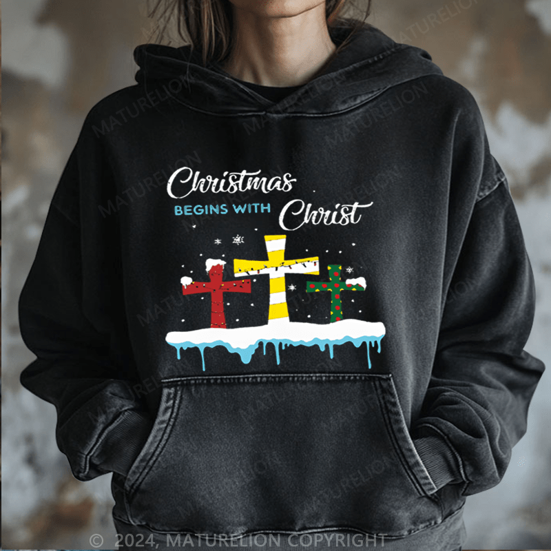 Maturelion Christmas Hoodie Being With Christ Women Hoodie
