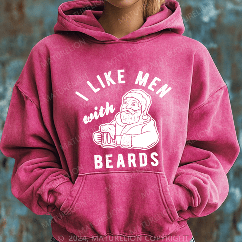 Maturelion Christmas Hoodie I Like Men Beards Women Hoodie