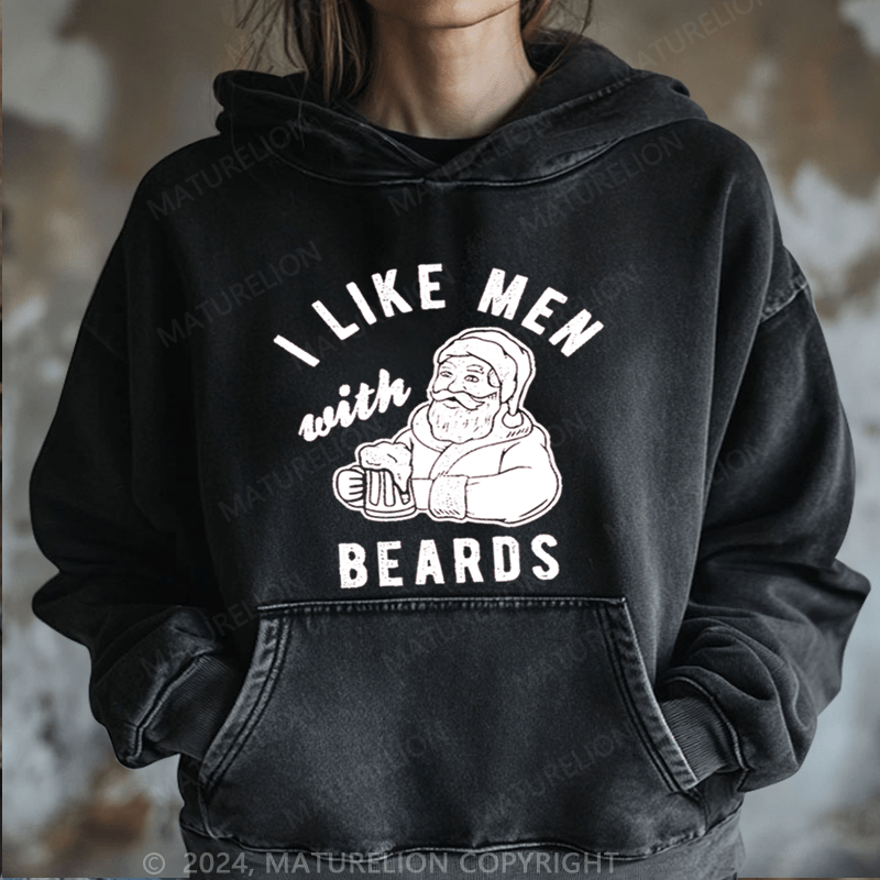 Maturelion Christmas Hoodie I Like Men Beards Women Hoodie