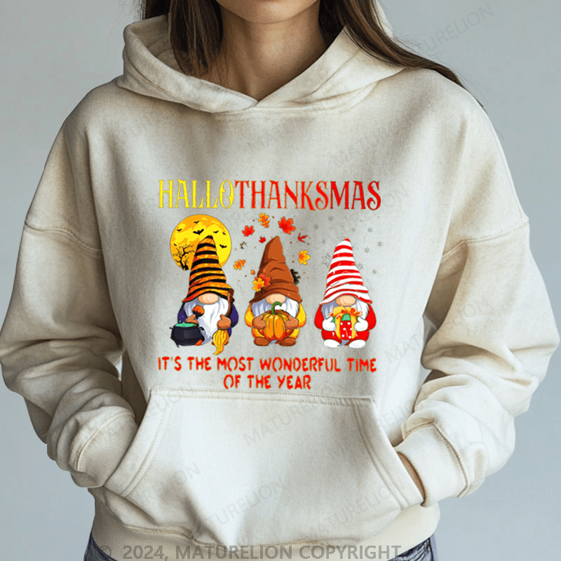 Maturelion Christmas Hoodie It's The Most Wonderful Time Of The Year Women Hoodie