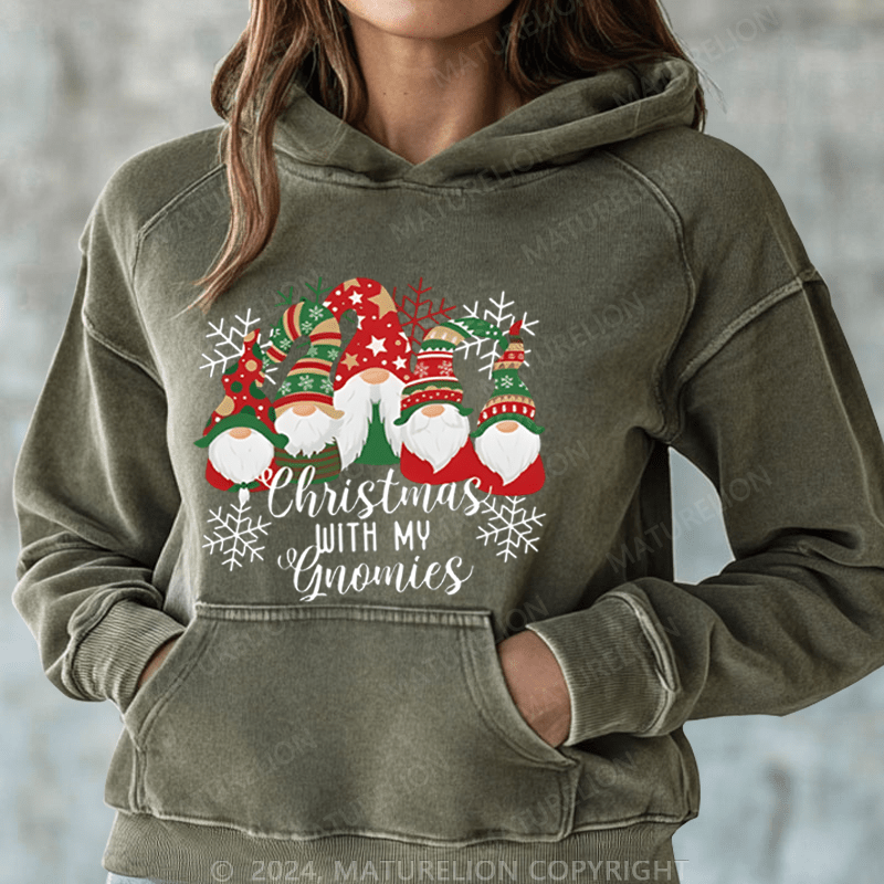 Maturelion Christmas Hoodie With My Gnomies Women Hoodie