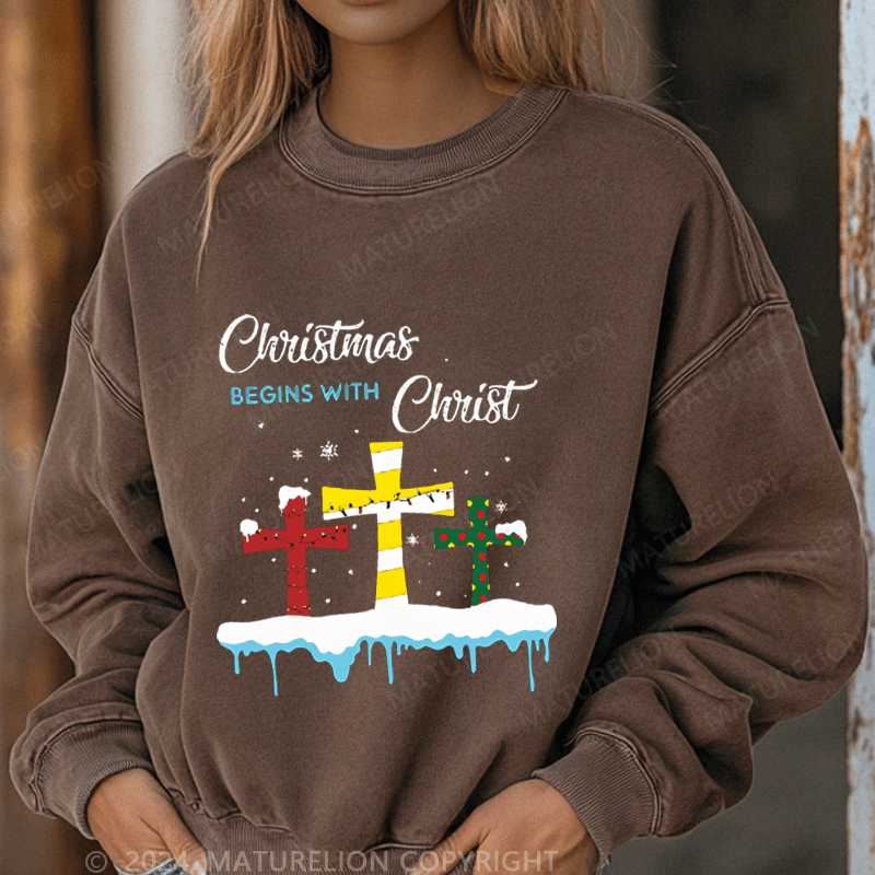 Maturelion Christmas Sweatshirt Being With Christ Women Sweatshirt