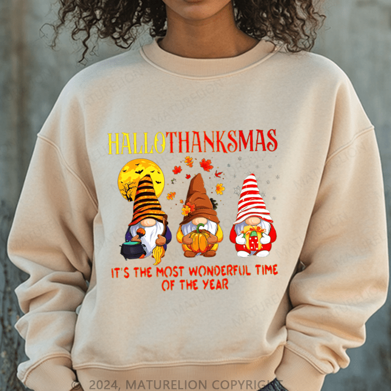 Maturelion Christmas Sweatshirt It's The Most Wonderful Time Of The Year Women Sweatshirt