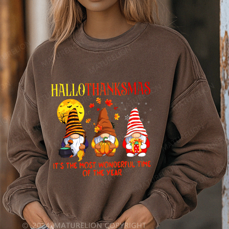 Maturelion Christmas Sweatshirt It's The Most Wonderful Time Of The Year Women Sweatshirt