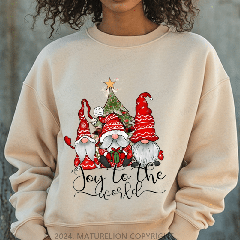 Maturelion Christmas Sweatshirt Joy To The World Women Sweatshirt