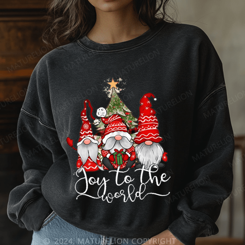 Maturelion Christmas Sweatshirt Joy To The World Women Sweatshirt