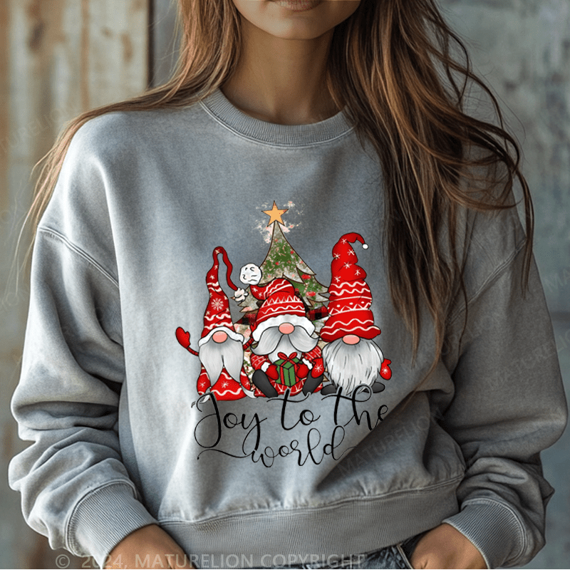 Maturelion Christmas Sweatshirt Joy To The World Women Sweatshirt