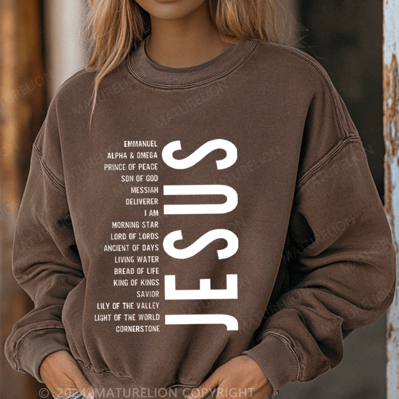 Maturelion Christmas Sweatshirt Juses Merry Christmas Women Sweatshirt