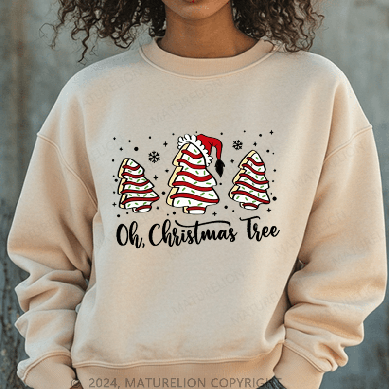 Maturelion Christmas Sweatshirt Oh Christmas Tree Women Sweatshirt