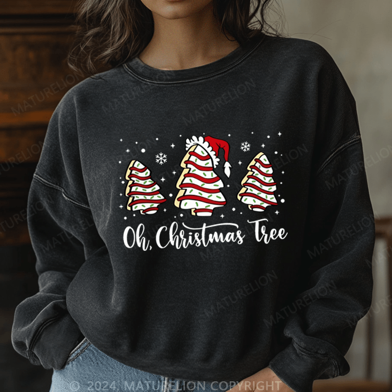Maturelion Christmas Sweatshirt Oh Christmas Tree Women Sweatshirt