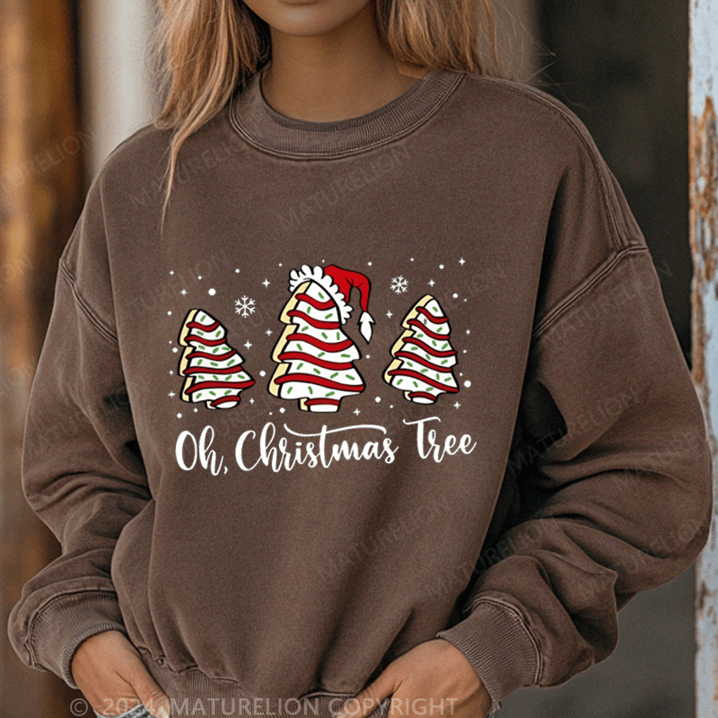 Maturelion Christmas Sweatshirt Oh Christmas Tree Women Sweatshirt
