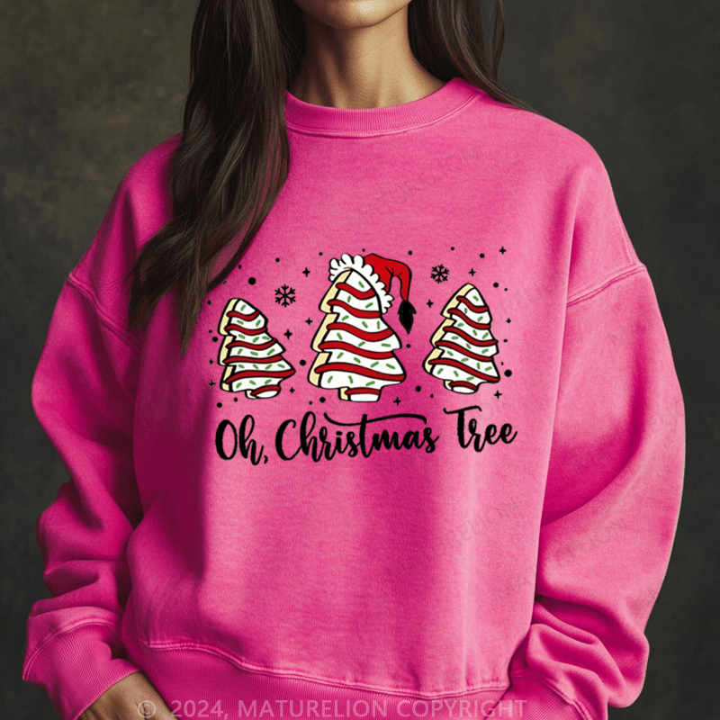 Maturelion Christmas Sweatshirt Oh Christmas Tree Women Sweatshirt