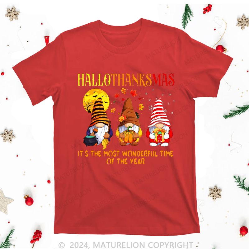 Maturelion Christmas T-Shirt It's The Most Wonderful Time Of The Year Women T-Shirt