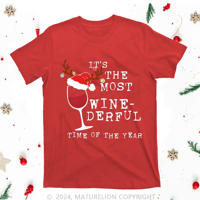 Maturelion Christmas T-Shirt It's The Most Wonderful Time Of The Year Women T-Shirt