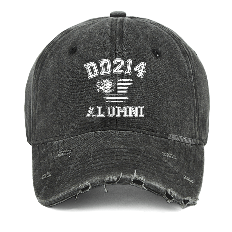 Maturelion DD214 Alumni USA Flag Washed Vintage Cap