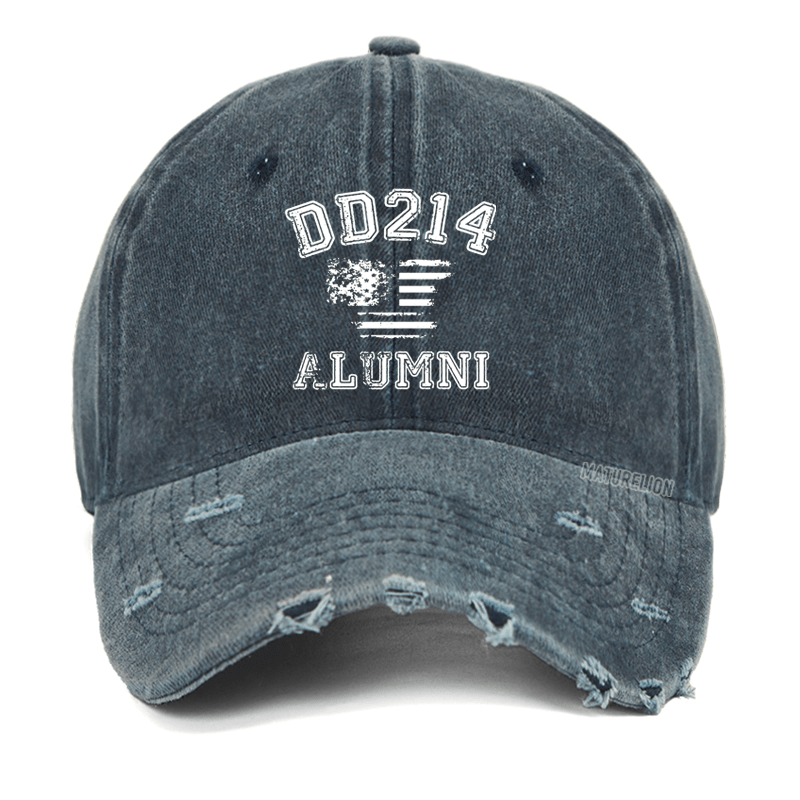 Maturelion DD214 Alumni USA Flag Washed Vintage Cap