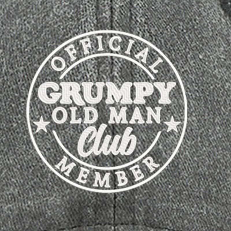 Maturelion Grumpy Old Man Club Embroidered Cap