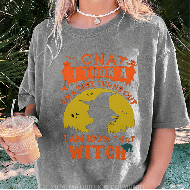 Maturelion Halloween Cna I Took A Dna Tast Truns Out Washed T-Shirt