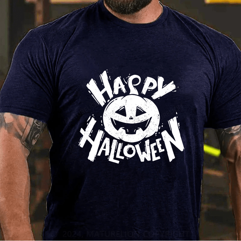 Maturelion Halloween Happy Halloween Cotton T-Shirt