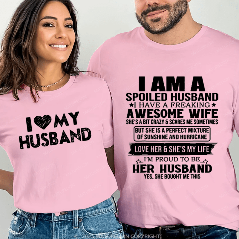 Maturelion I Like My Husband Couple T-Shirt