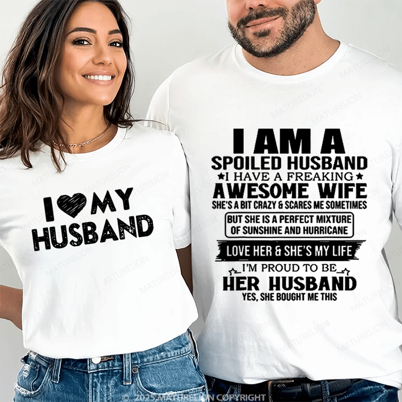 Maturelion I Like My Husband Couple T-Shirt
