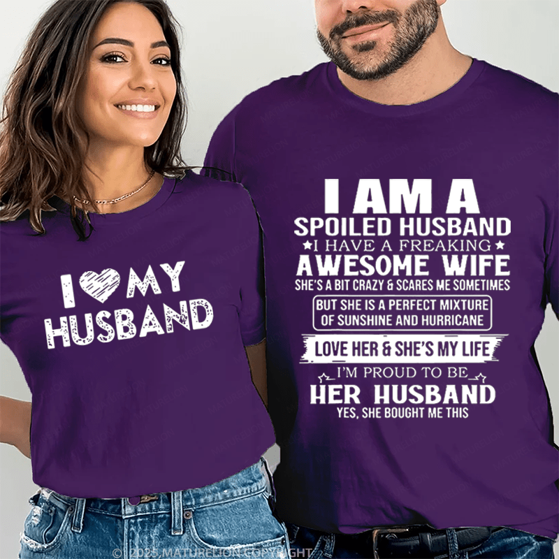 Maturelion I Like My Husband Couple T-Shirt