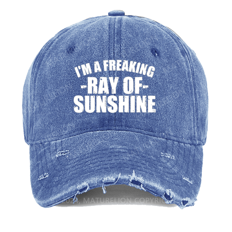 Maturelion I'm A Freaking Ray Of Sunshine Washed Vintage Cap