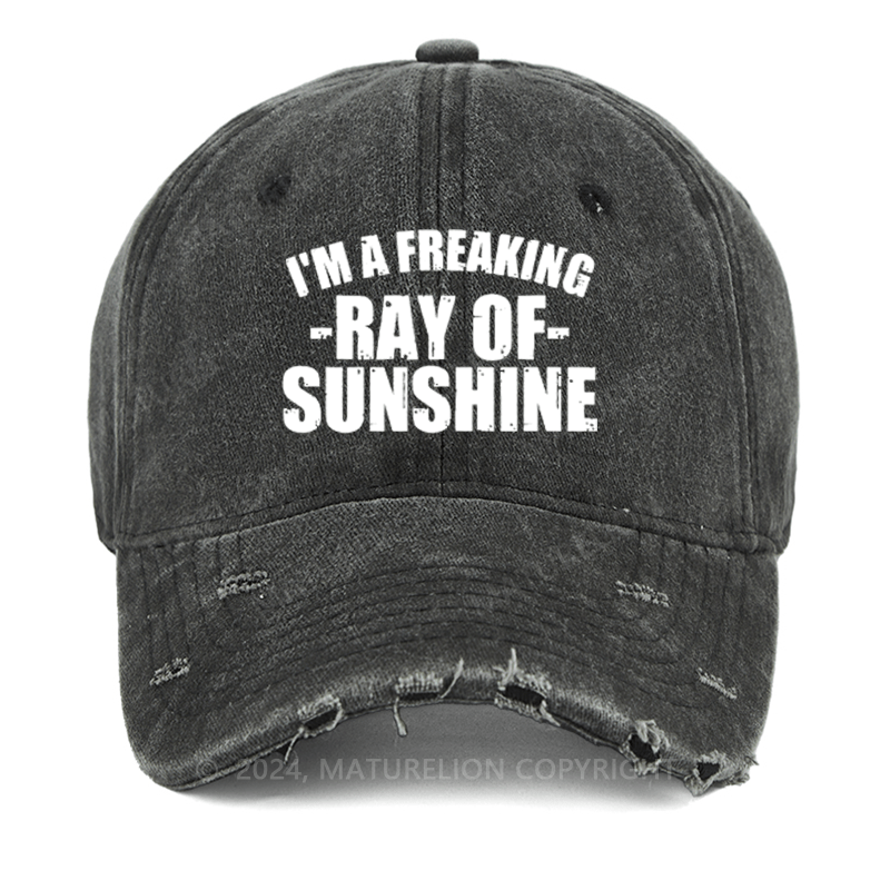 Maturelion I'm A Freaking Ray Of Sunshine Washed Vintage Cap