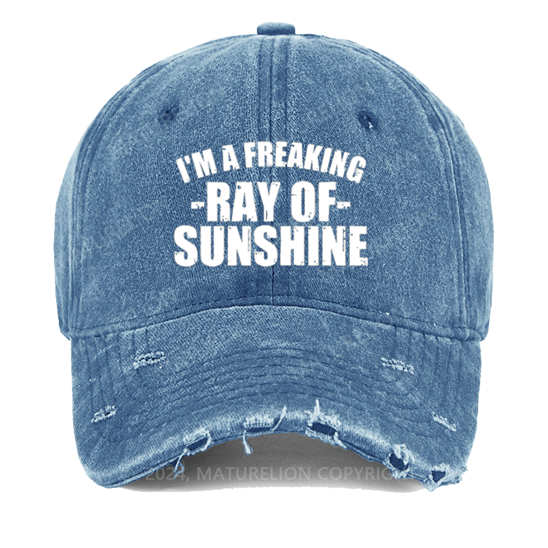 Maturelion I'm A Freaking Ray Of Sunshine Washed Vintage Cap