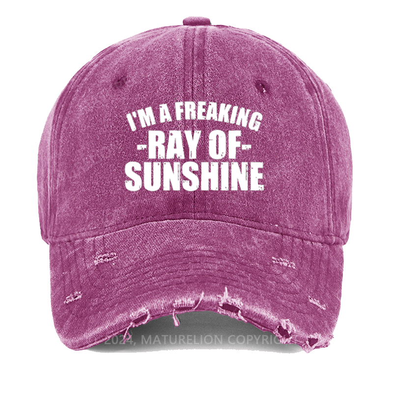 Maturelion I'm A Freaking Ray Of Sunshine Washed Vintage Cap