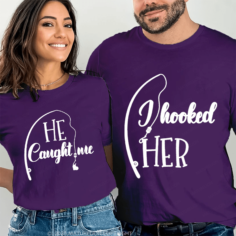 Maturelion Looked Her & He Caught Me Couple T-Shirt