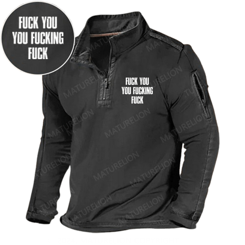 Maturelion Men's Henley Shirt Fuck You You Fucking Fuck Henley Shirt