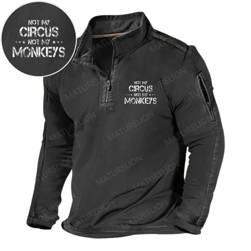 Maturelion Men's Henley Shirt Not My Circus Not My Monkeys Henley Shirt