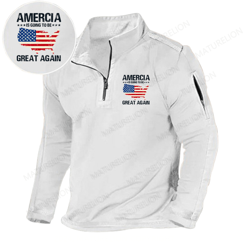 Maturelion Men's Henley Shirt america is going to be great again Henley Shirt