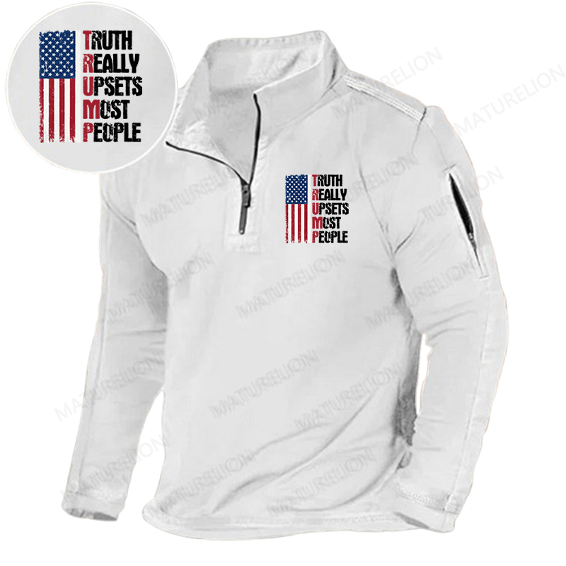 Maturelion Men's Henley Shirt Truth Really Upset Most People Henley Shirt
