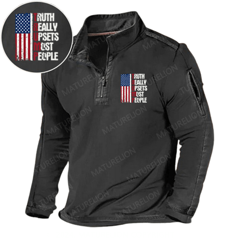 Maturelion Men's Henley Shirt Truth Really Upset Most People Henley Shirt