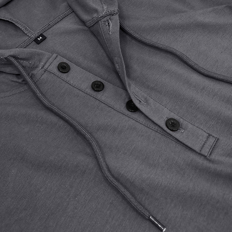 Maturelion Men's Hooded Henley Shirt My Scars Tell A Story They Are Reminders Of When Life Tried To Break Me But Failed Hooded Henley Shirt