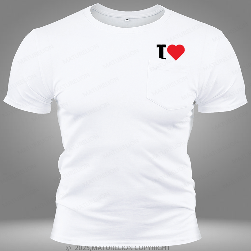 Maturelion Men's Pocket T-Shirt I Like Sex Funny Pocket T-Shirt