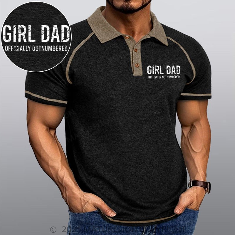 Maturelion Men's Polo Shirt Girl Dad All Day Every Day Polo Shirt