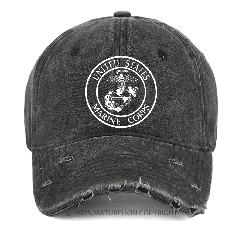 Maturelion Men's Washed Vintage Cap United States Marine Corps Cap