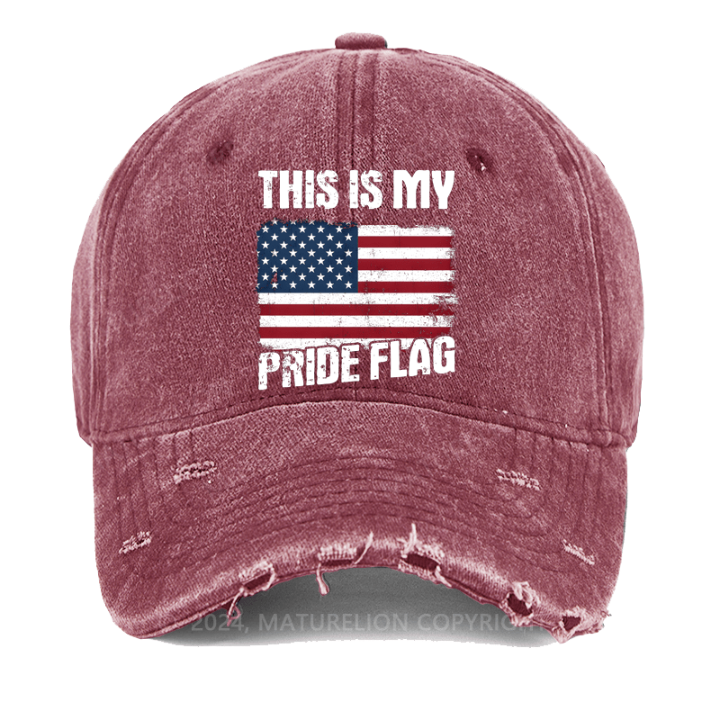 Maturelion This Is My Pride Flag Washed Vintage Cap