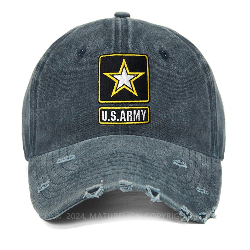Maturelion Us. Army Washed Vintage Embroidered Cap