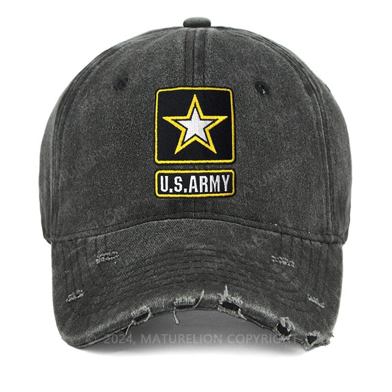 Maturelion Us. Army Washed Vintage Embroidered Cap