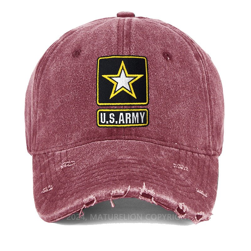 Maturelion Us. Army Washed Vintage Embroidered Cap