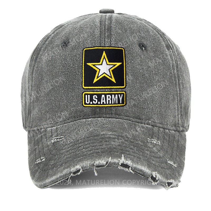 Maturelion Us. Army Washed Vintage Embroidered Cap