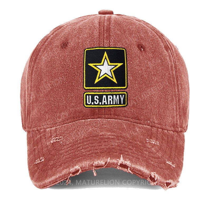 Maturelion Us. Army Washed Vintage Embroidered Cap